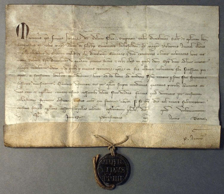 document of pope Martin IV.