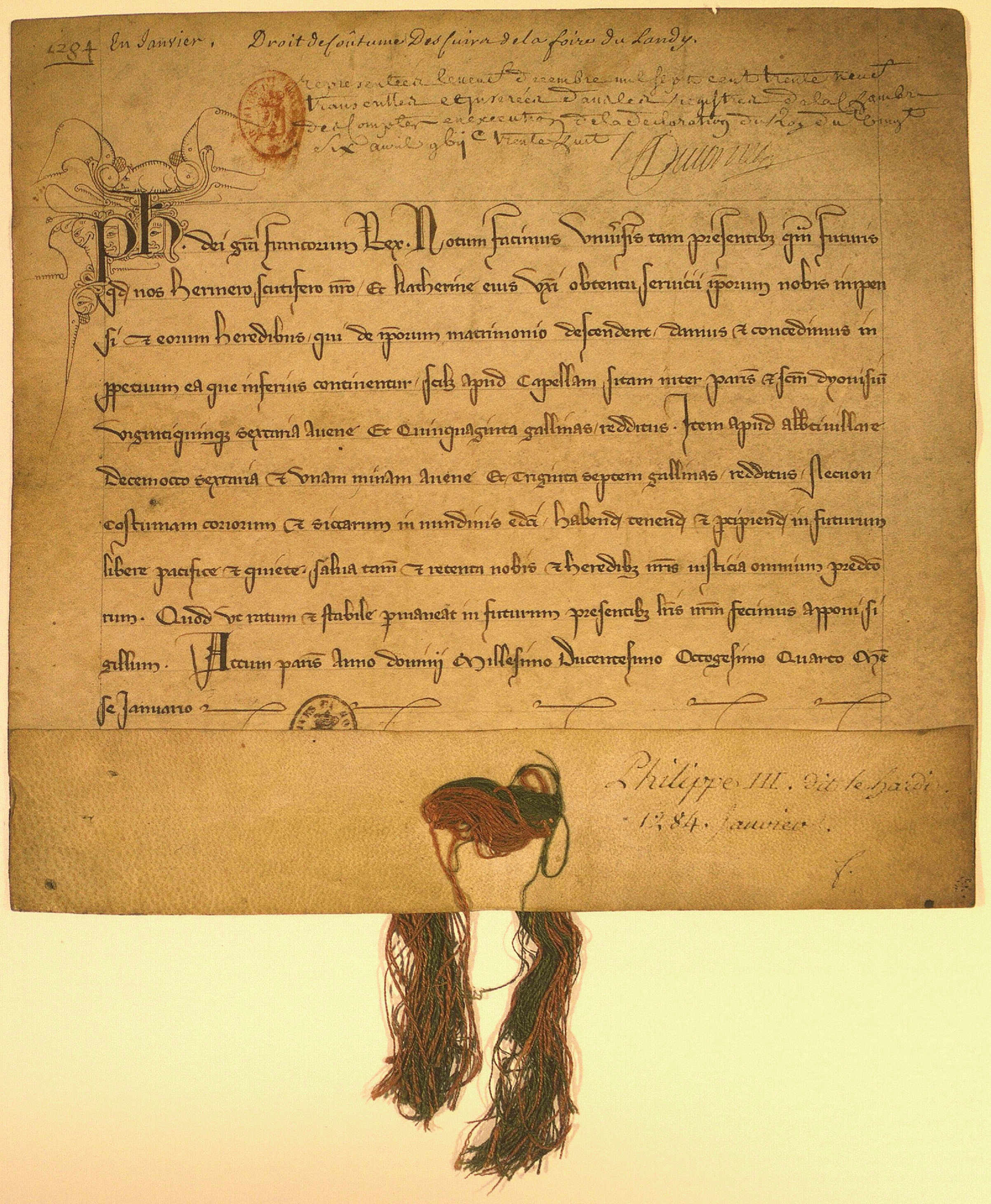 document of Phillip III.